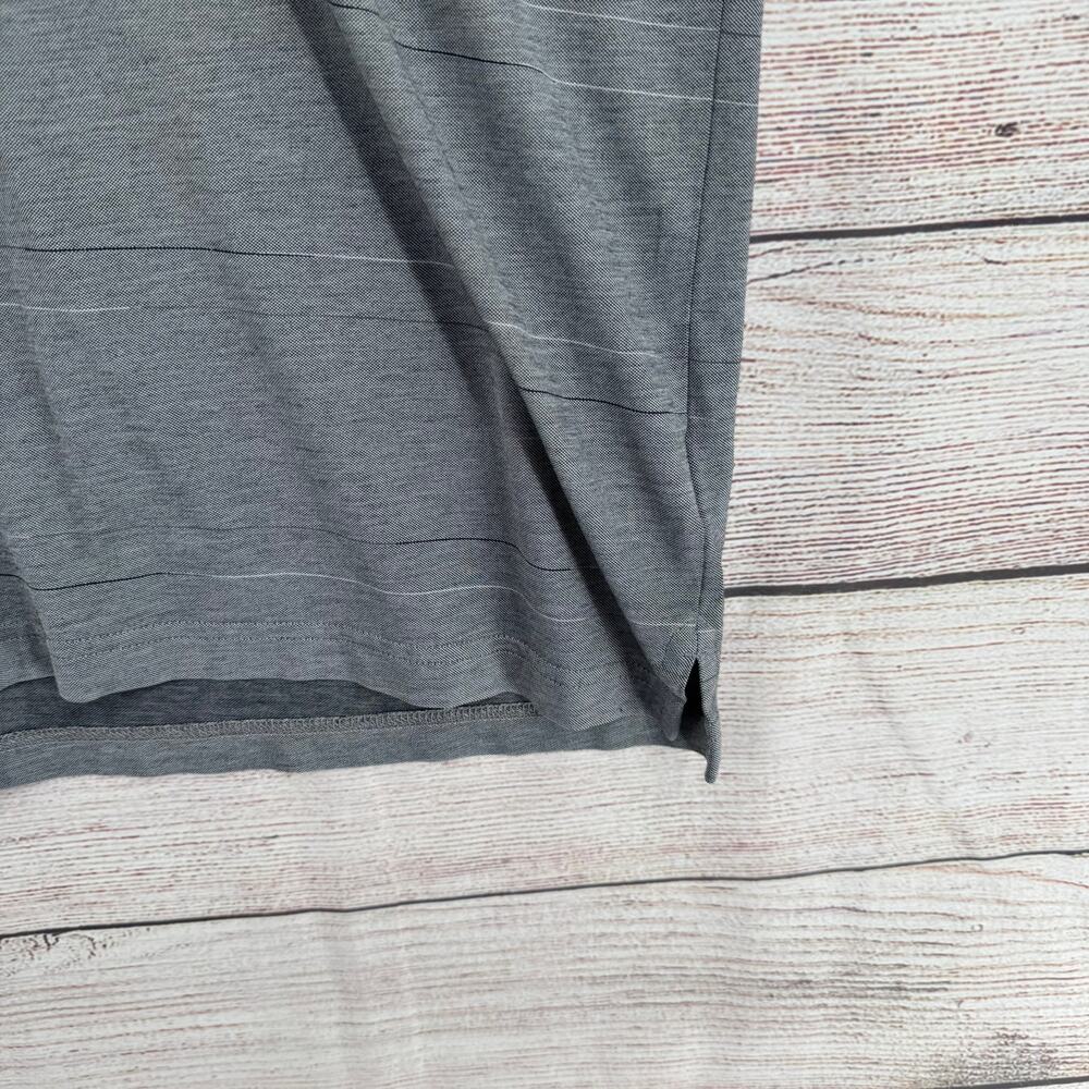Travis Mathew Golf Pinstripe Polo Shirt Mens‎ XL Gray  Stretch - Picture 4 of 11
